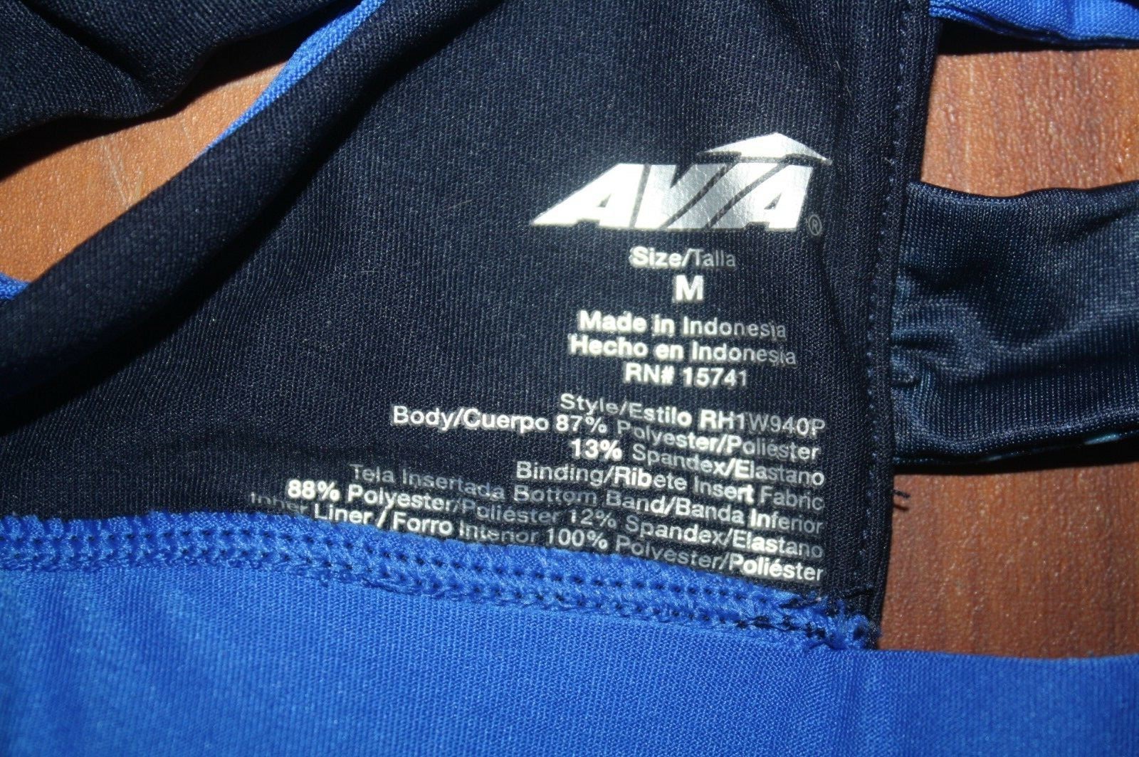 AVIA GIRLS SPORTS BRA BLUE SIZE M