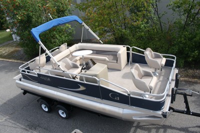 Factory direct pontoon boats-New 20 ft Grand Island Partyfish with 25 hp motor