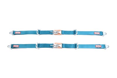 RACERDIRECT NEW PAIR 2''' LATCH & LINK SEAT BELT 2 PT RACING ELECTRIC BLUE