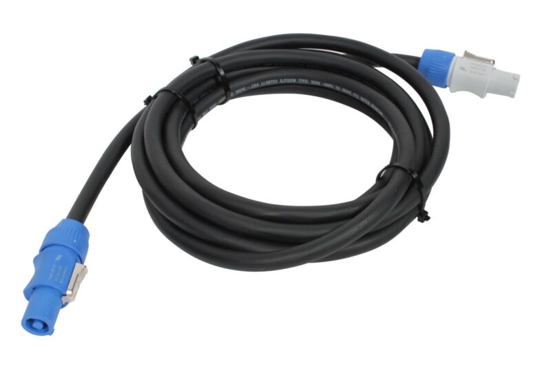 Elite Core Pc12-ab-12 Twist-lock Power Blue To Gray Power Extension Cable 12