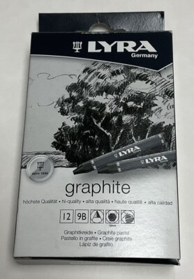 Lyra Graphite Crayons - Box Of 12 Graphite Stick for Artists and Students