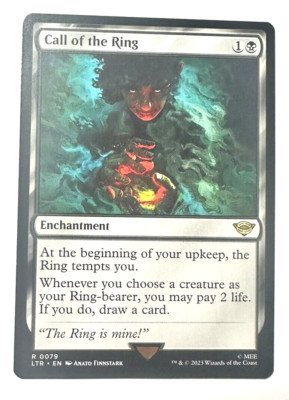 CALL OF THE RING MAGIC THE GATHERING CARD ENCHANTMENT THE LORD OF THE RINGS