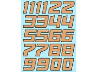 1:43 1:32 Decal Abziehbilder Zahlen in Dunkelblau Numbers dark-blue 1:87