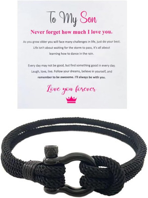 to My Son Bracelet Son Gift from Mom and Dad I Will Always Be with You Braided B