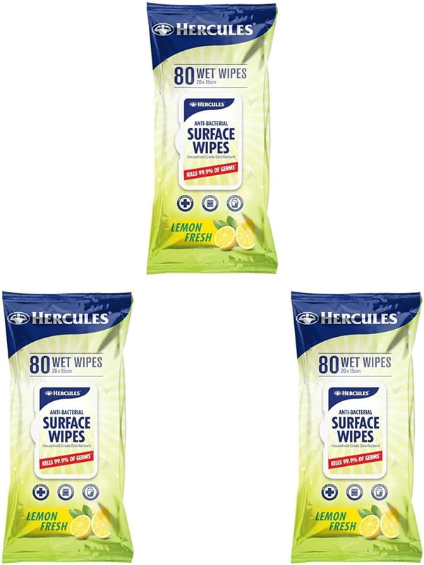 Anti-Bacterial Disinfectant Wipes, Extra Large (Pack of 240)
