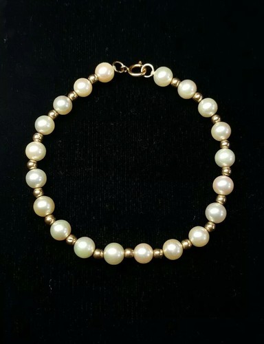 VINTAGE 14K PEARL BRACELET