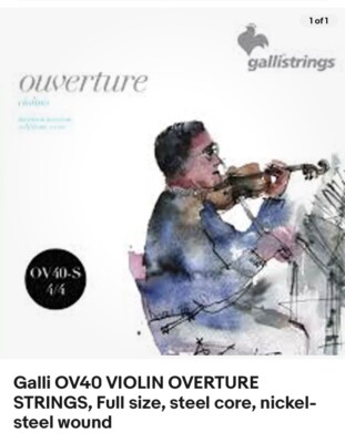 Strings Galli OV40  OVERTURE Full size, steel core, nickel-steel wound
