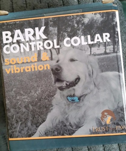 Trust the Paw - Bark Collar for 15-150 lbs Dog NO Shock - Sound & Vibration