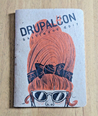 5x7 Notebook Journal Drupalcon Baltimore 2017 Aten writing diary travel office