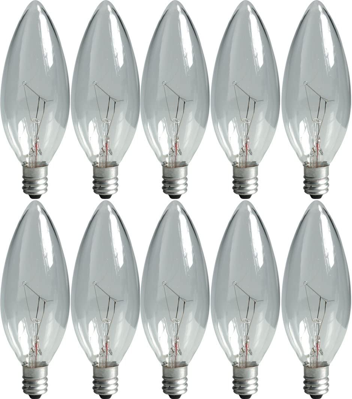 GE Crystal Clear Decorative Light Bulbs, 15 Watt, Candelabra