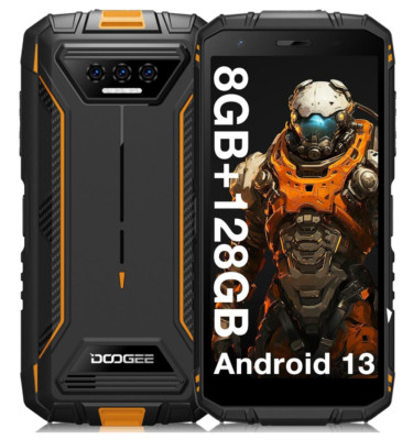 DOOGEE S41 Plus 5.5'' Rugged Smartphone 8GB+128GB Android 13 6300mAh Phone NFC