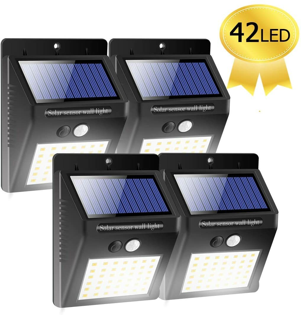 Coastacloud Lot de 4 lampes solaires d'extérieur sans fil étanches