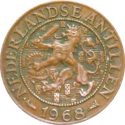 Nederlandse Antillen Netherlands Antilles 1 Cent 1968 KM#1 Juliana (3870)