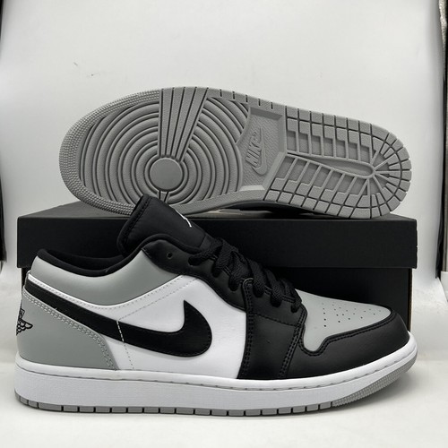 

Полуботинки Nike Air Jordan 1 Shadow Toe Grey Black White 553558-052, мужские размеры, Серый, Air Jordan 1 Low