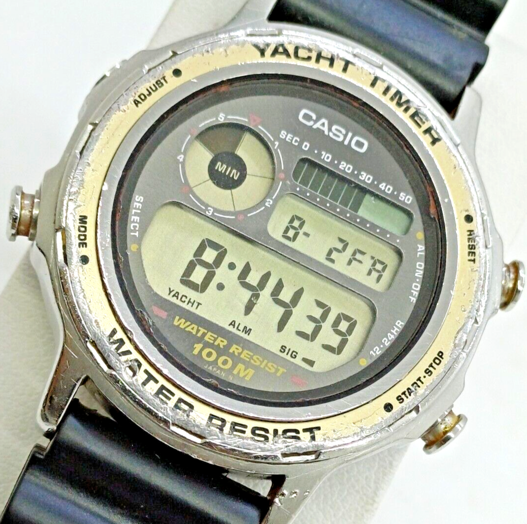 RARE VINTAGE CASIO 932 TRW-301 YACHT TIMER WATCH MEN,S STEEL RARE VINTAGE CASIO 932 TRW-301 YACHT TIMER WATCH MEN,S STEEL