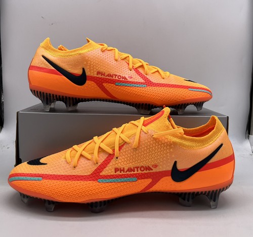 Бутсы Nike Phantom GT2 Elite FG Laser оранжево-желтые черные CZ9890-808 мужские размеры, Черный, Nike Phantom GT2 Elite FG