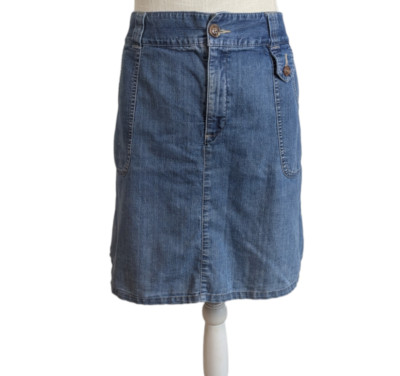 White Stag Women's Size 16 Stretch Denim Medium Washed Blue Jean Skort / Skirt