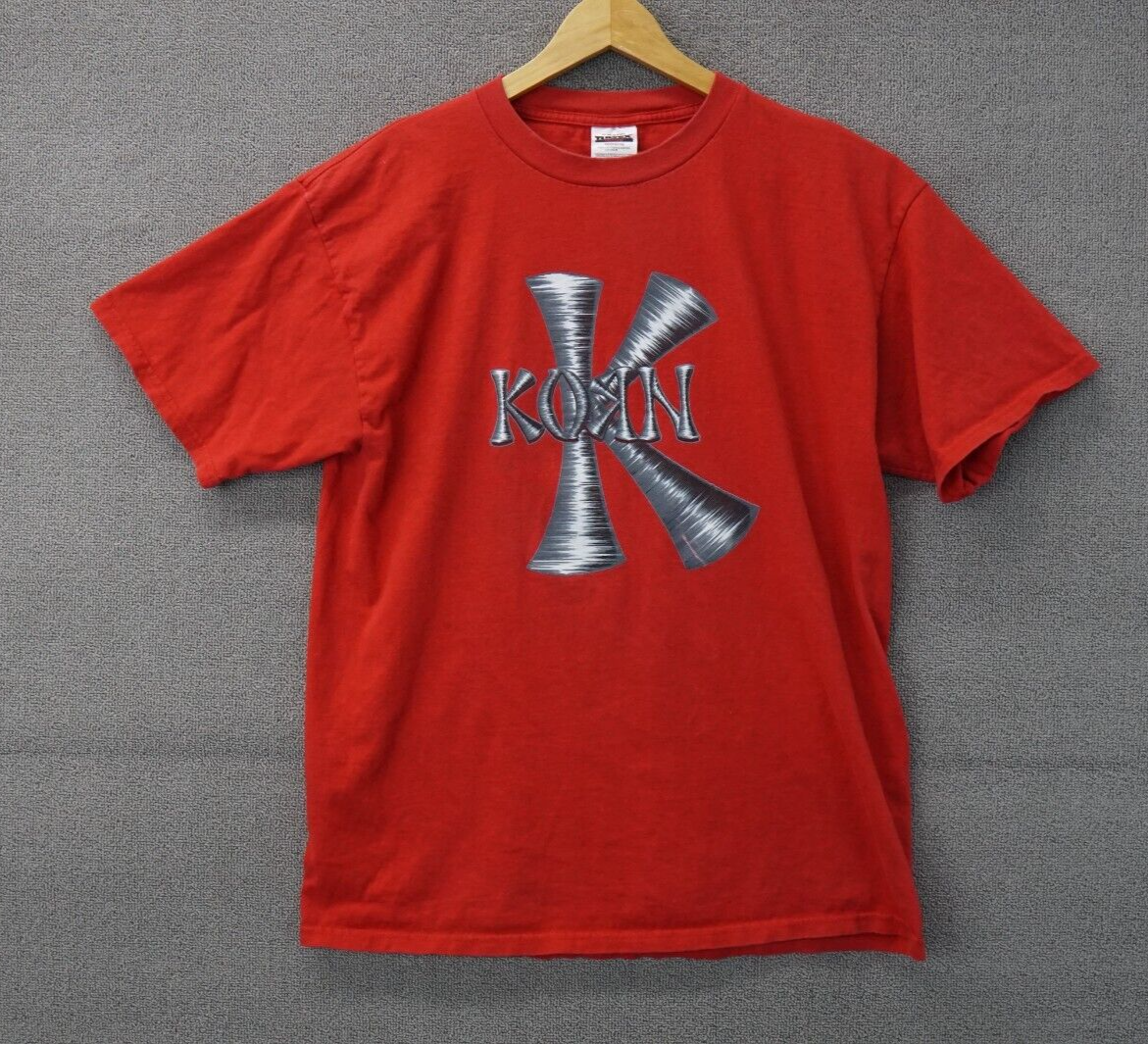 Vintage 1998 KORN Red T Shirt Follow the Leader 90's | eBay