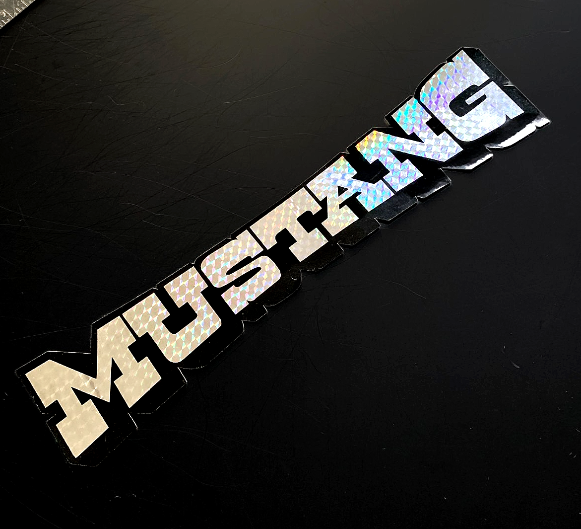 XXL FORD MUSTANG CAR VINTAGE sticker decal Prism Prismatic foil holographic