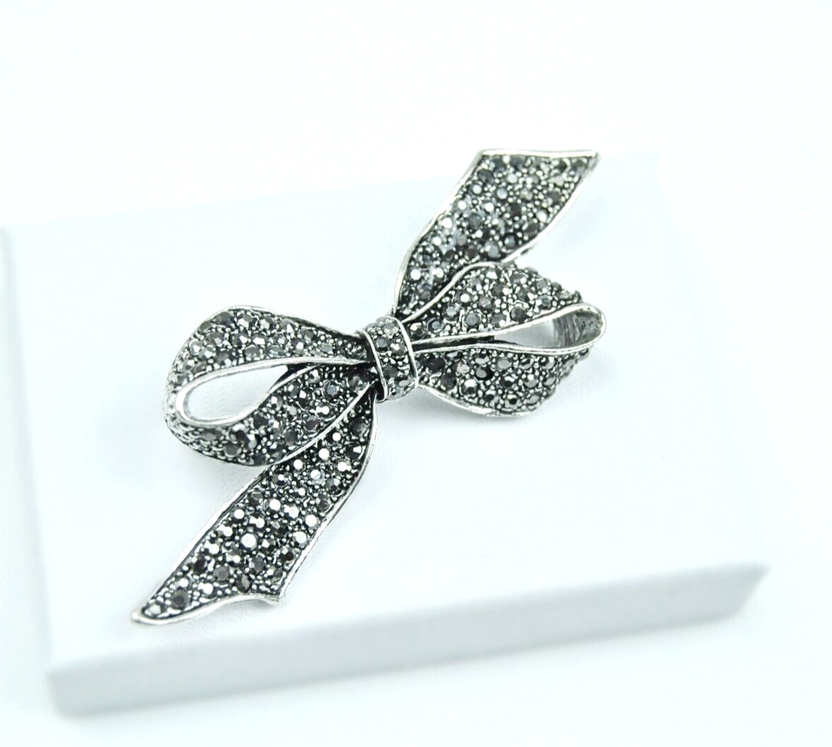 black brooch bow design crystal pin elegant rhinestone brooches woman gift