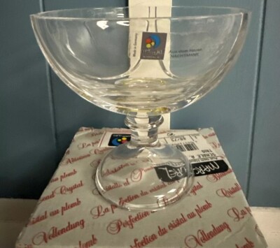RARE VINTAGE MARCAUREL LEAD CRYSTAL CLEAR Candy GLASS BOWL Dish