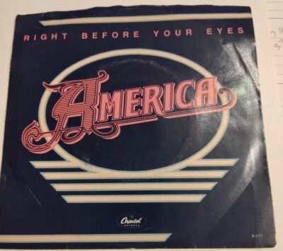 AMERICA Right Before Your Eyes b/w Inspector Mills B5177 7'' 45rpm Vinyl EX