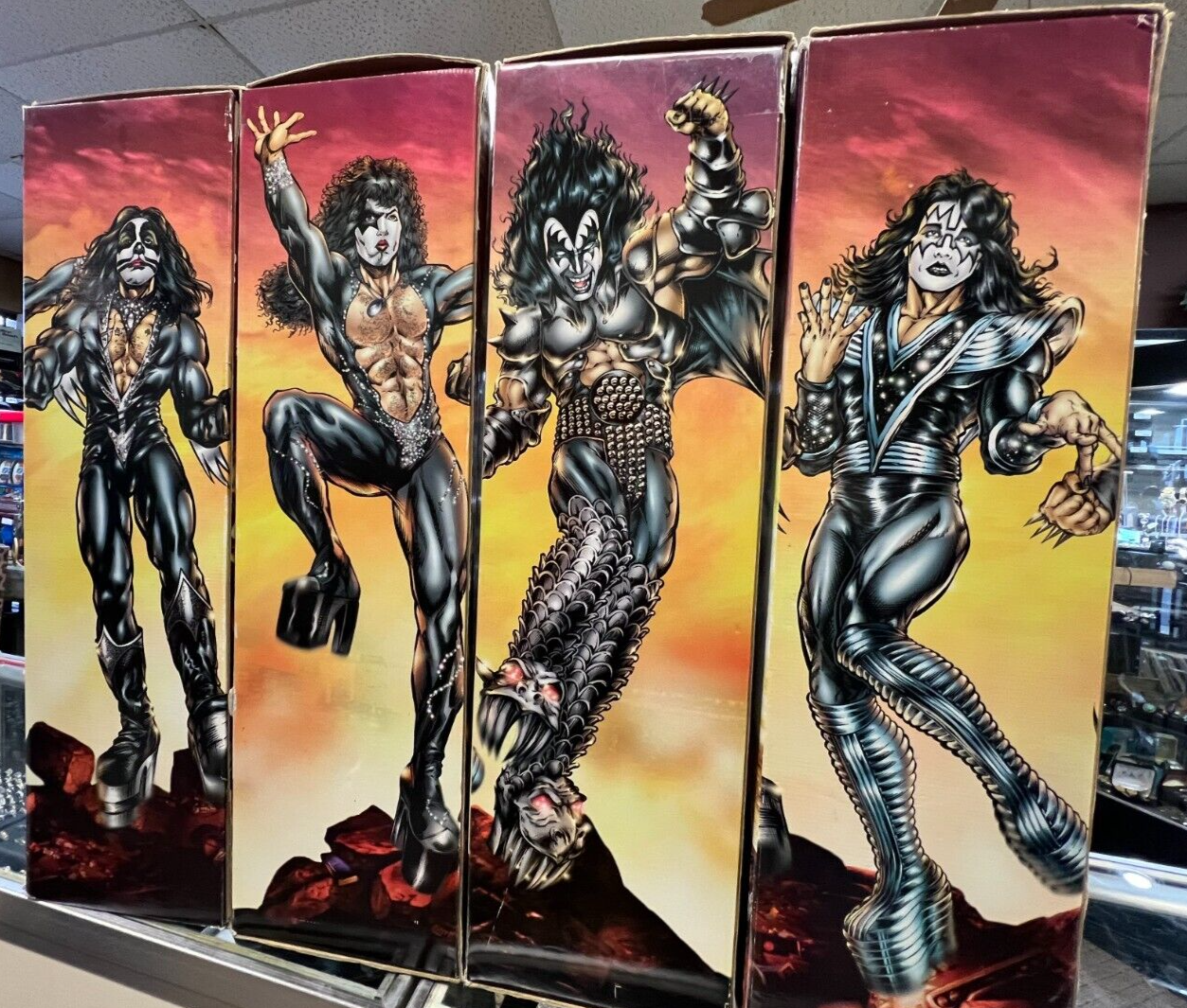超大型 81cm1998年 KISS DESTROYER フィギュアセット 4体 Kiss Limited Edition 24