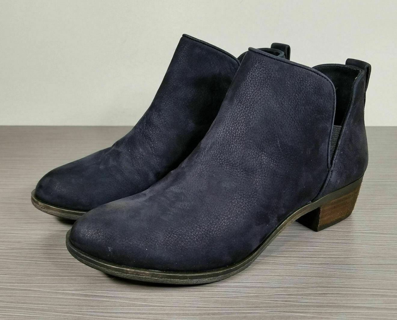BP. Francine Split Shaft Bootie, Black Leather, Womens Size 5 & 5.5 M