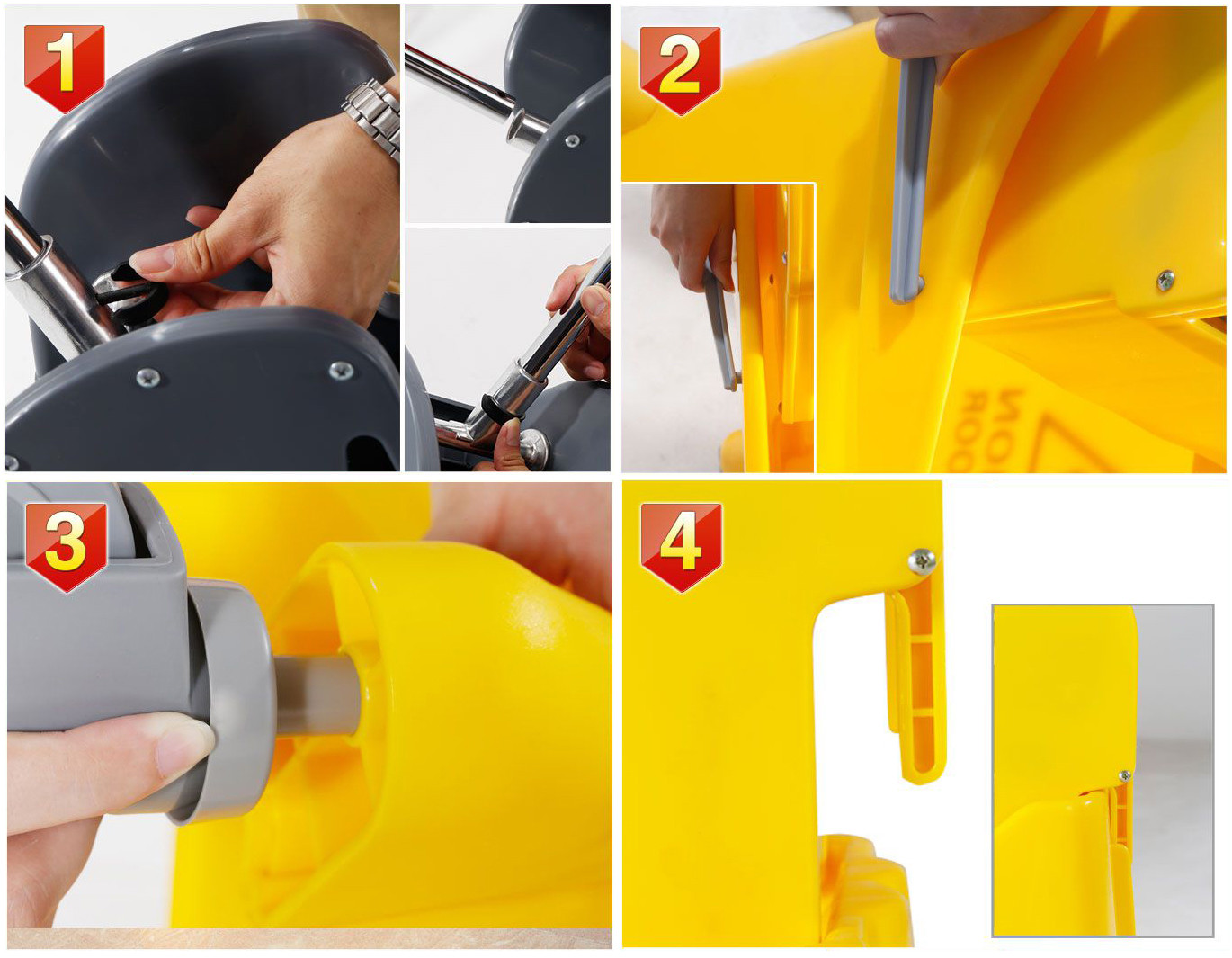 Mop Bucket with Wringer Down press 33 Quart