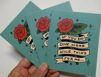 3 Cards - If you do one more nice thing for me... THANK YOU Very Cute Small card