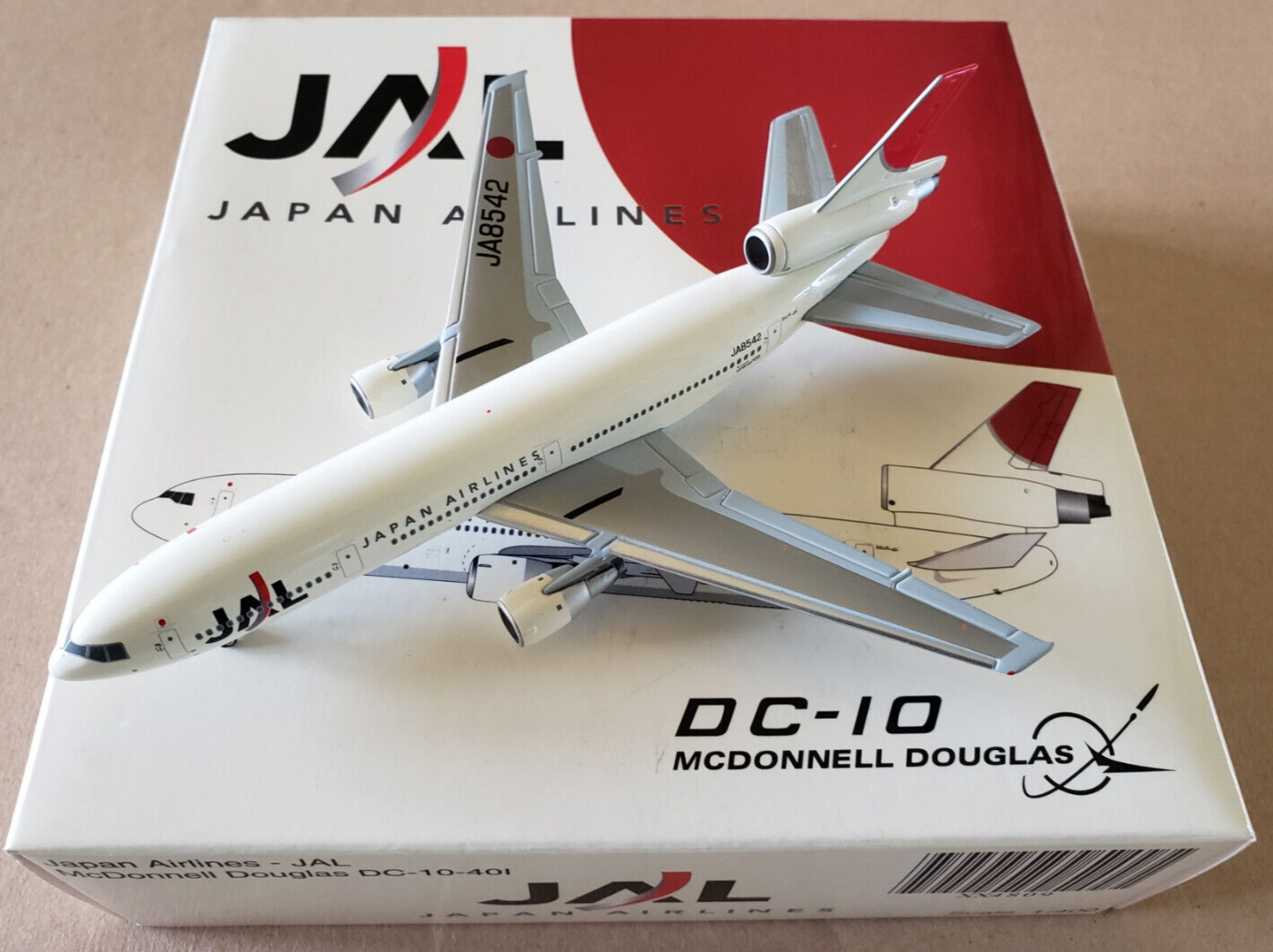 JCWings JAL 日本航空 DC-10 JA8542 1/400 1:400 McDonnell Douglas DC-10-40 JAL Japan Airlines JA8542