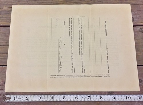 Old Colony Railroad Company Stock Certificate Of Deposit Boston Mass 1940