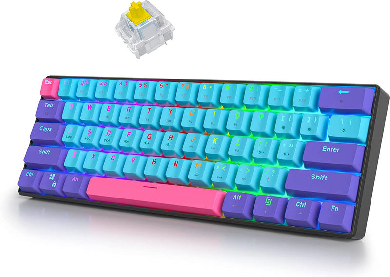 Surmen 60% Wireless Gaming Keyboard 60 Percent RGB