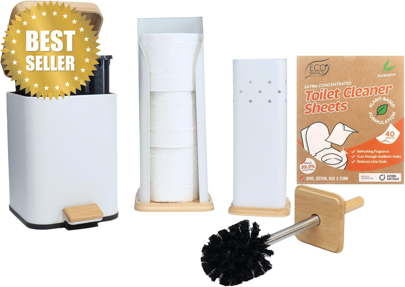 Bathroom Mega Pack – White Square 3-In-1 Bathroom Set & Ultra Concentrated Toile
