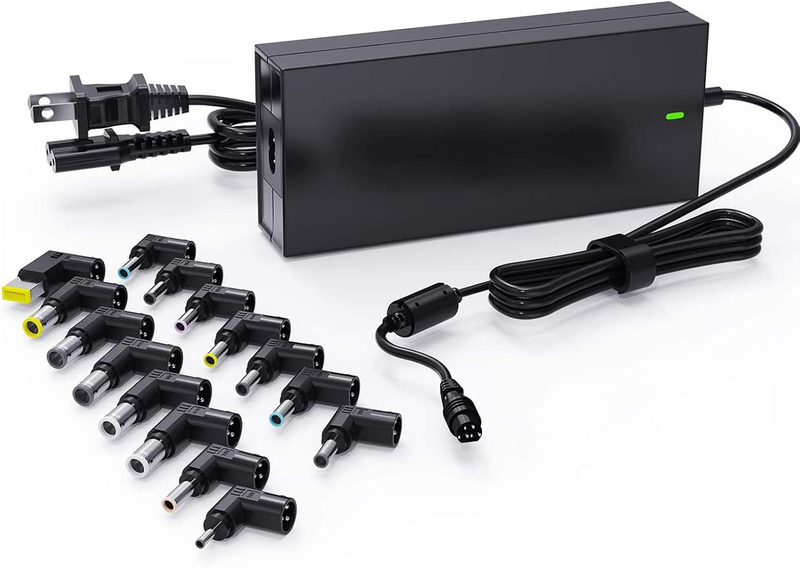 90W Universal Portable Laptop Charger Ac Power Adapter 15-20V with Multi Tips fo