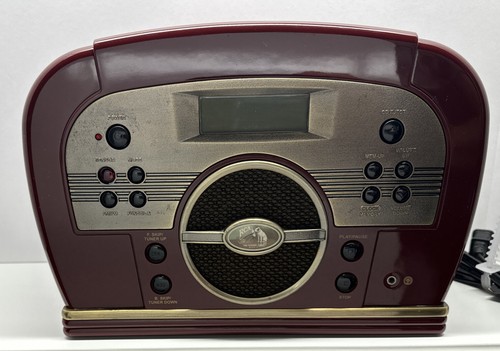 RCA Toaster CD and Clock Radio Maroon Retro Works Great See 
