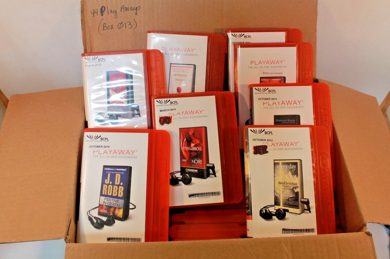 Lot of 44 PlayAway Audio books - Box 013