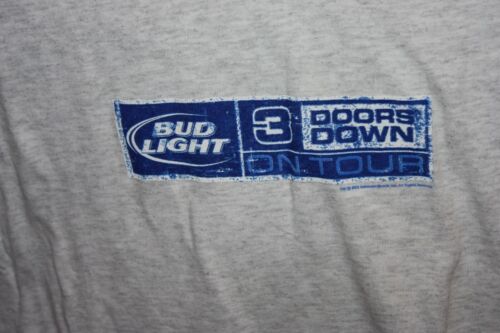 3 Doors Down XL Concert Shirt On Tour 2003 Bud Light Promo Three Tee Shirt