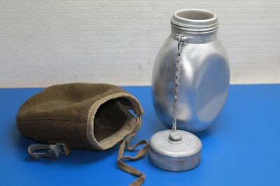 Feldflasche, Trinkflasche mit Filzbezug. ALU LWP Olkusz 0,75L Ältere Ausführung