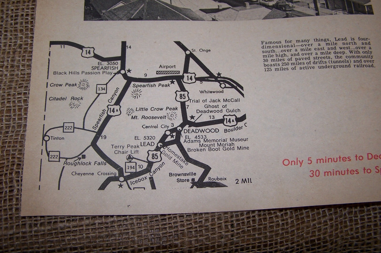 THE HOMESTAKE GOLD MINE LEAD SOUTH DAKOTA FREE CORE SAMPLE NEWSPAPER PRINT