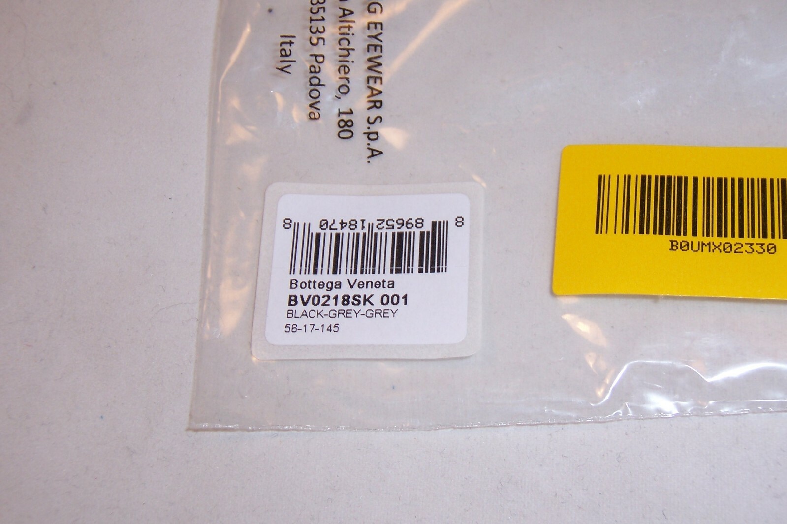 Pre-owned Bottega Veneta Sunglasses Bv 0218sk 001 Black/gray Authentic 0218