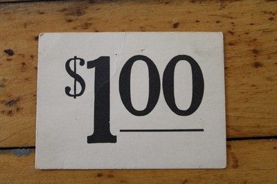 Set of 16 Vintage Antique Store Price Number Tags Printed Display Mercantile