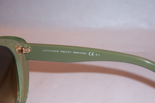 Pre-owned Alexander Mcqueen Sunglasses Amq 4193/s Green/brown K6h-db Authentic In Brown Gray
