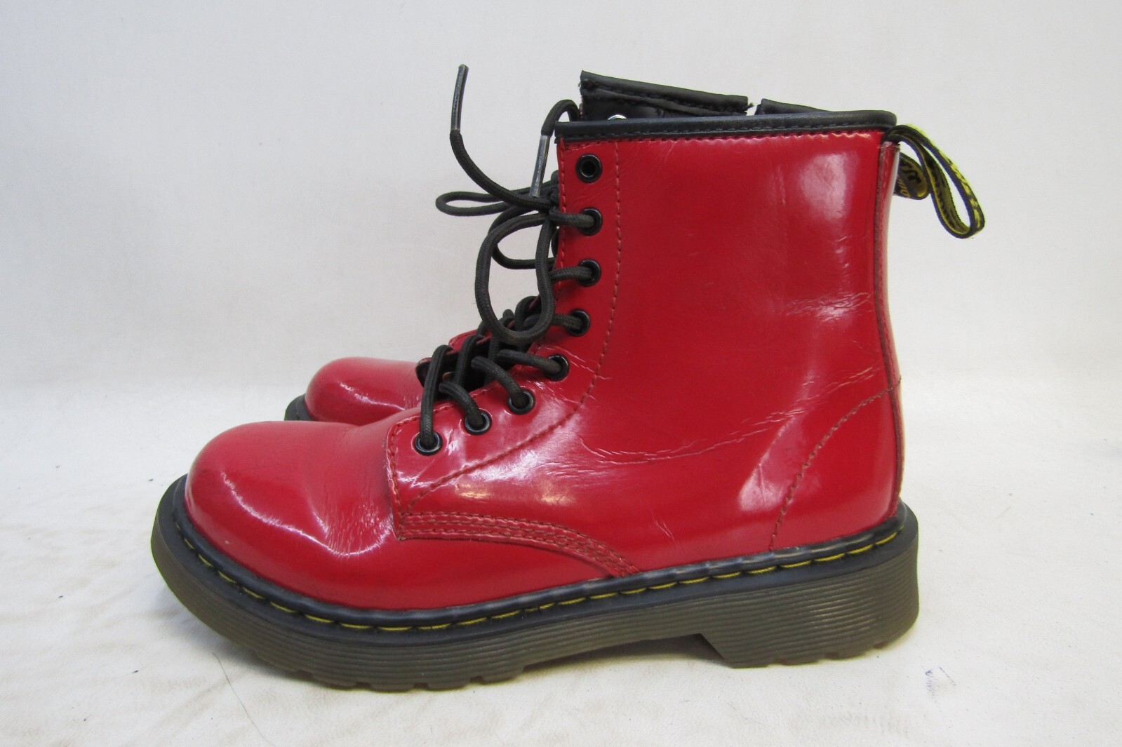 靴 Dr. Martens size 43 Dr Martens Youth Size 2 M Red Leather 8 Eye Lace Up Comfort