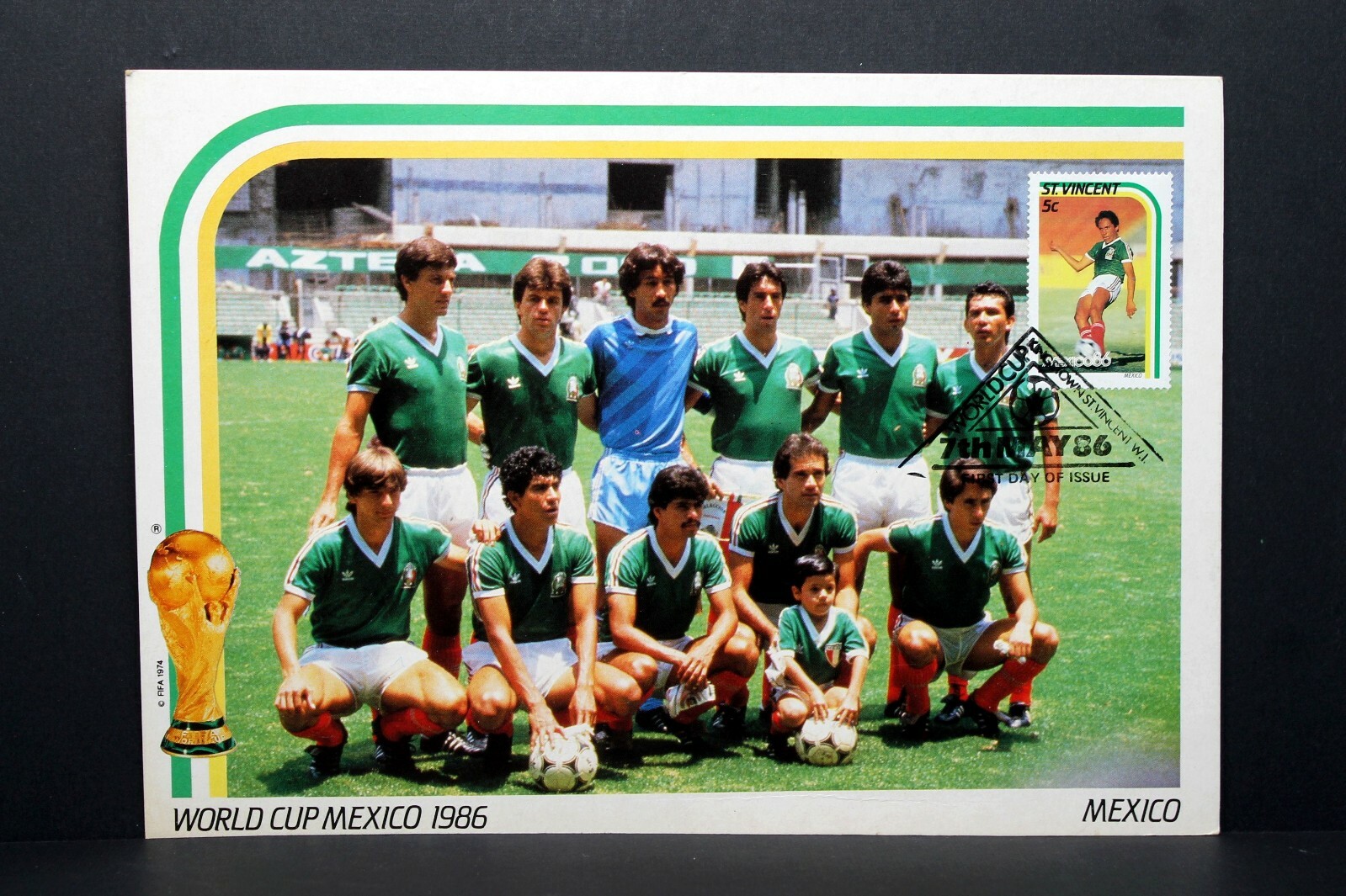 FIFA World Cup MEXICO 1986 Large Size Postcard with Stamp