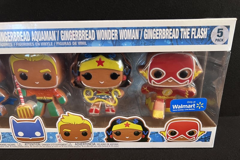 FUNKO POP! DC Superheroes GINGERBREAD 5 PACK - Batman Superman