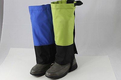 Blue Waterproof Oxford Gaiters Leg Cover Skiing Walking Hiking snowshoe 