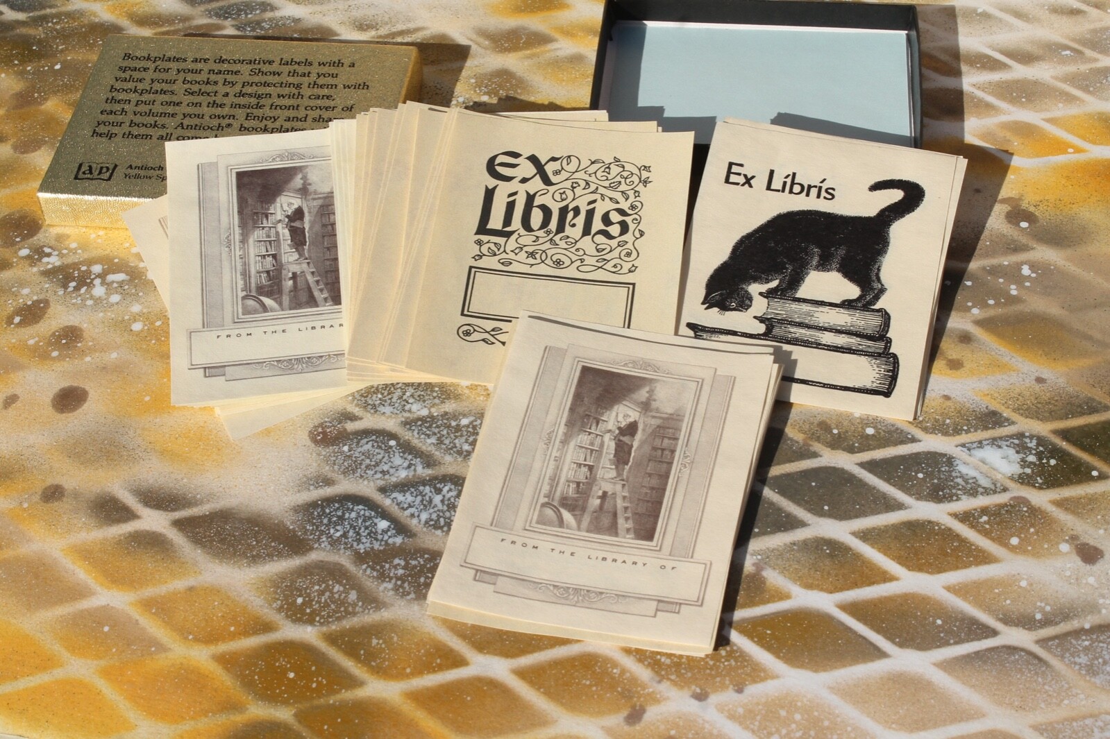 Assorted Antioch Book Plates, Decorative Labels, Set of 45 New