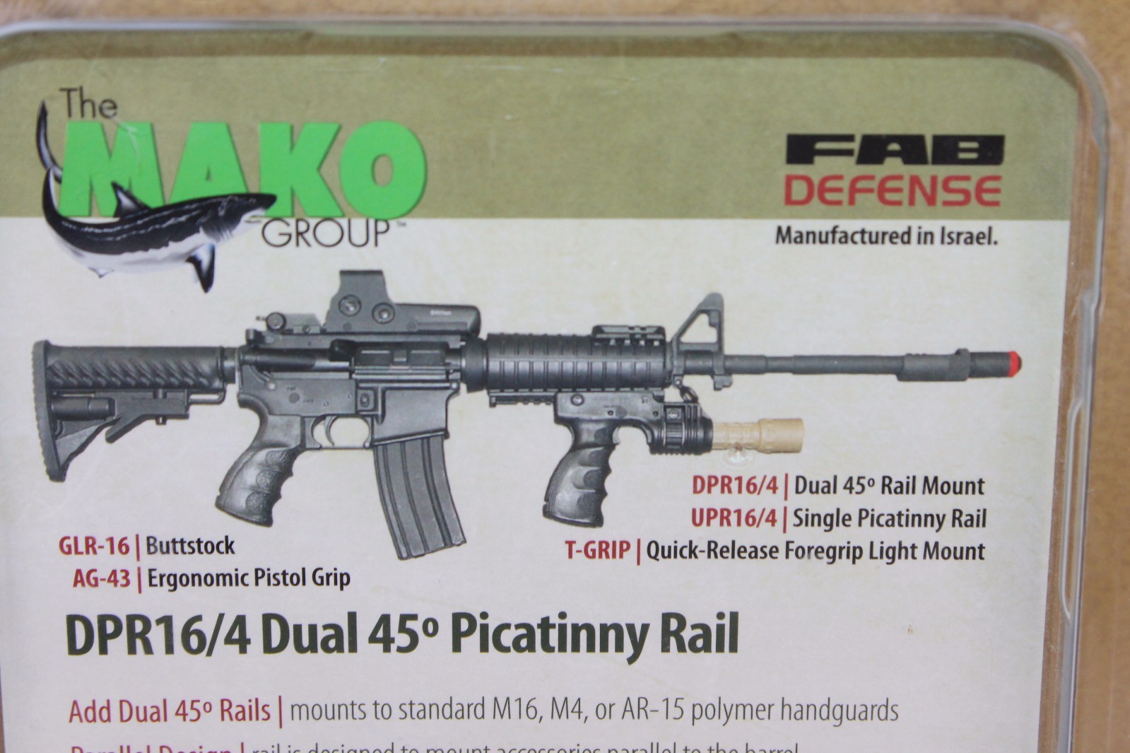 MAKO Group 45° Picatinny Rails DPR16/4 NEW Black
