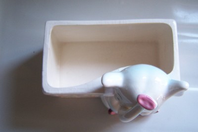 Vintage ELEPHANT Baby Ceramic Planter Box